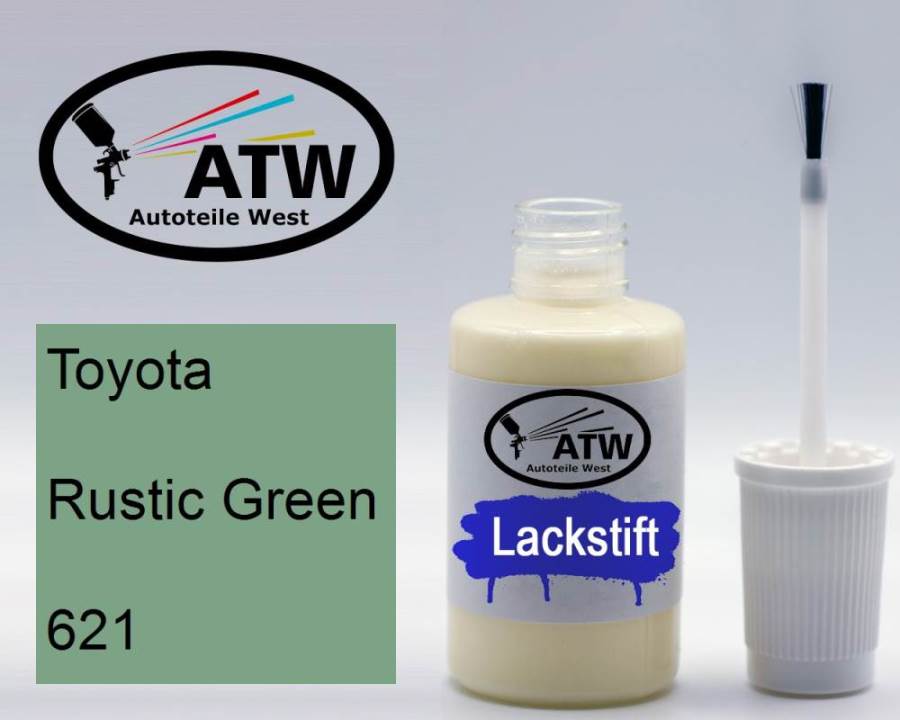 Toyota, Rustic Green, 621: 20ml Lackstift, von ATW Autoteile West.